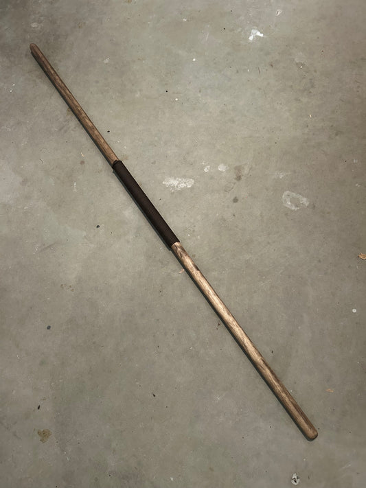 Donatello Cosplay TMNT-Style Bo Staff - Stained Hardwood w/ Dark Brown Paracord