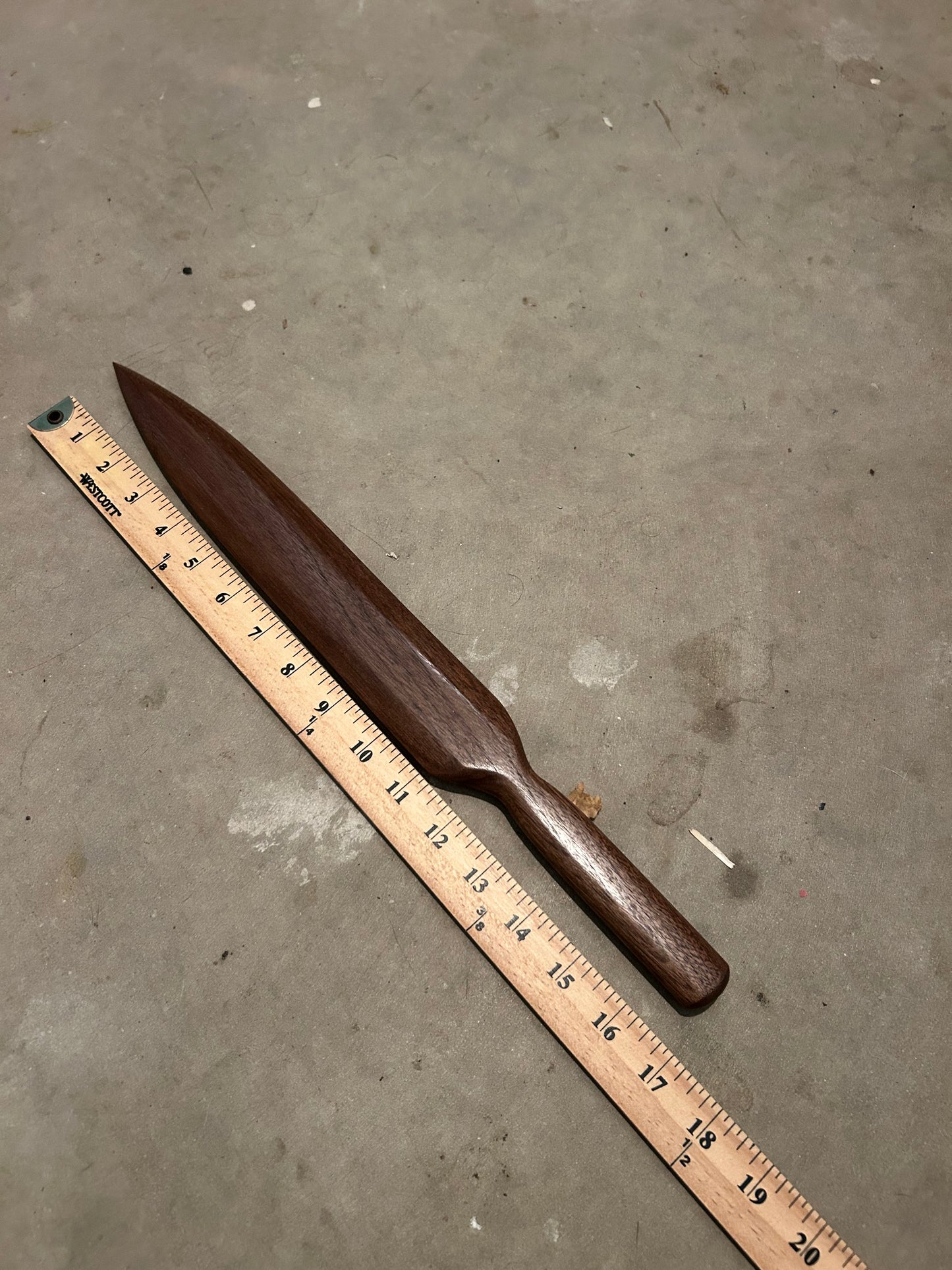 Wooden Dagger/Vampire Hunter Slayer Stake - Black Walnut - 17.5 Inches