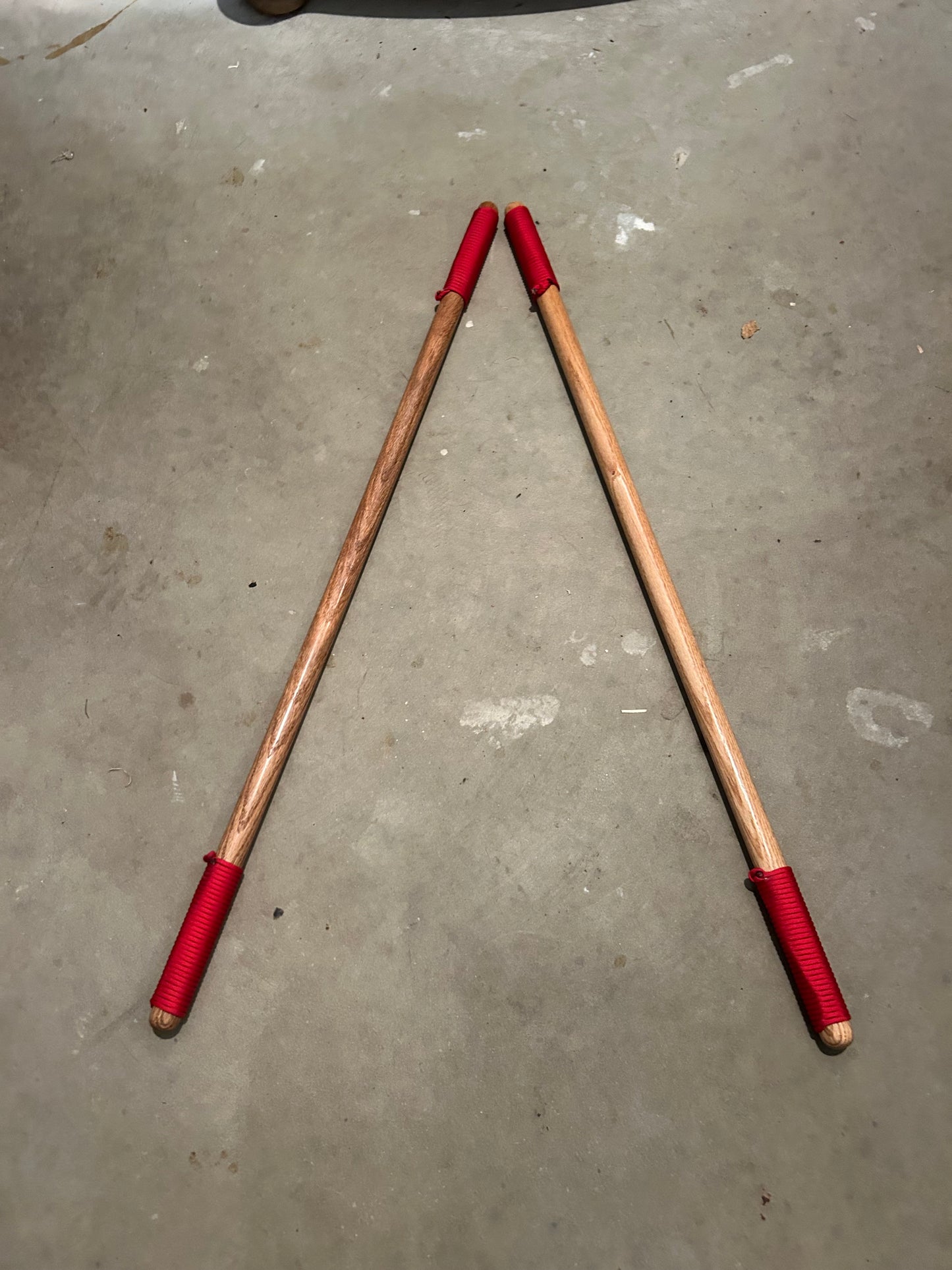 Pair of Hanbo Escrima Fighting Sticks - 36 inches - Oak - Cord Wrapped