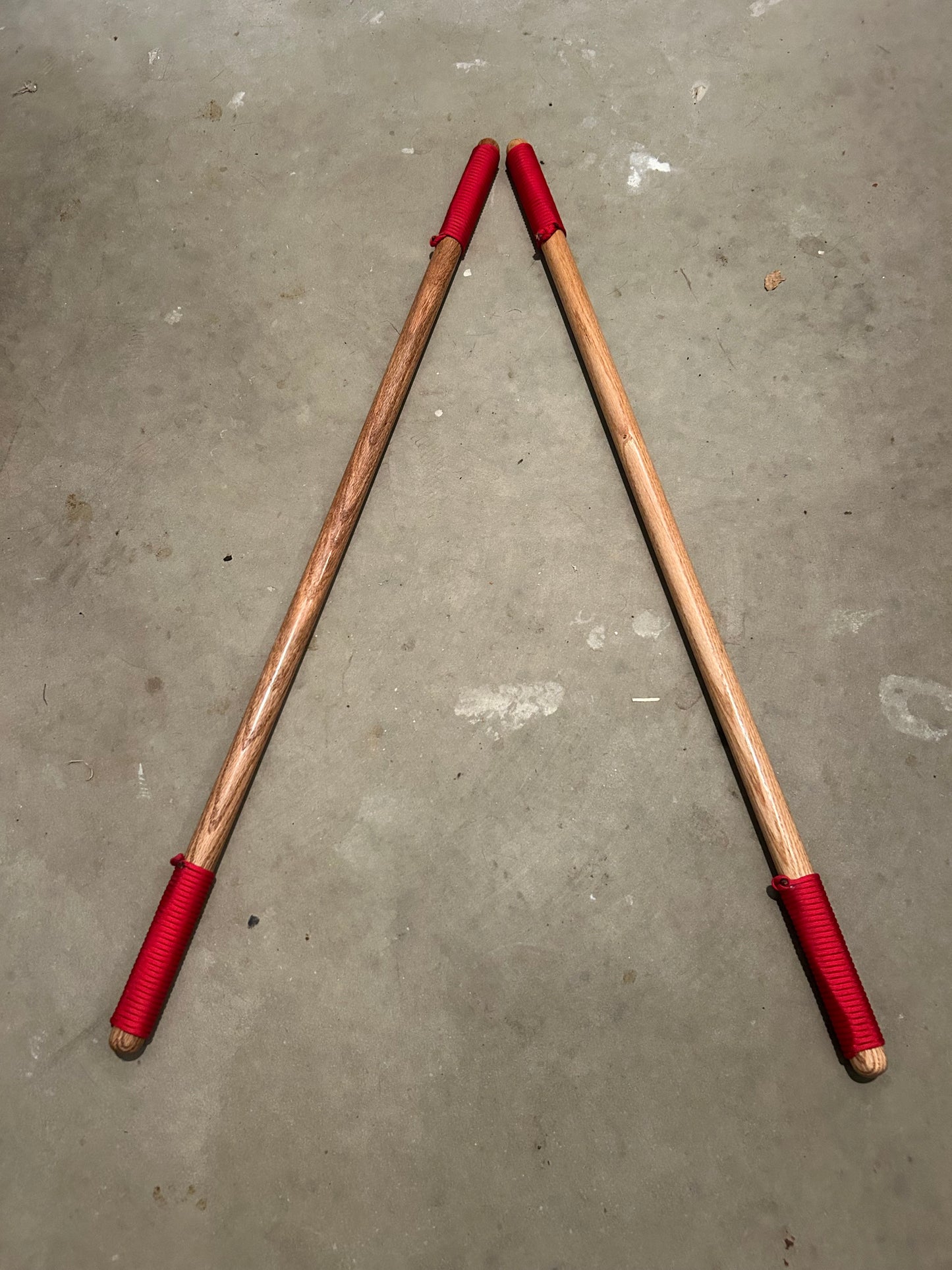 Pair of Hanbo Escrima Fighting Sticks - 36 inches - Oak - Cord Wrapped