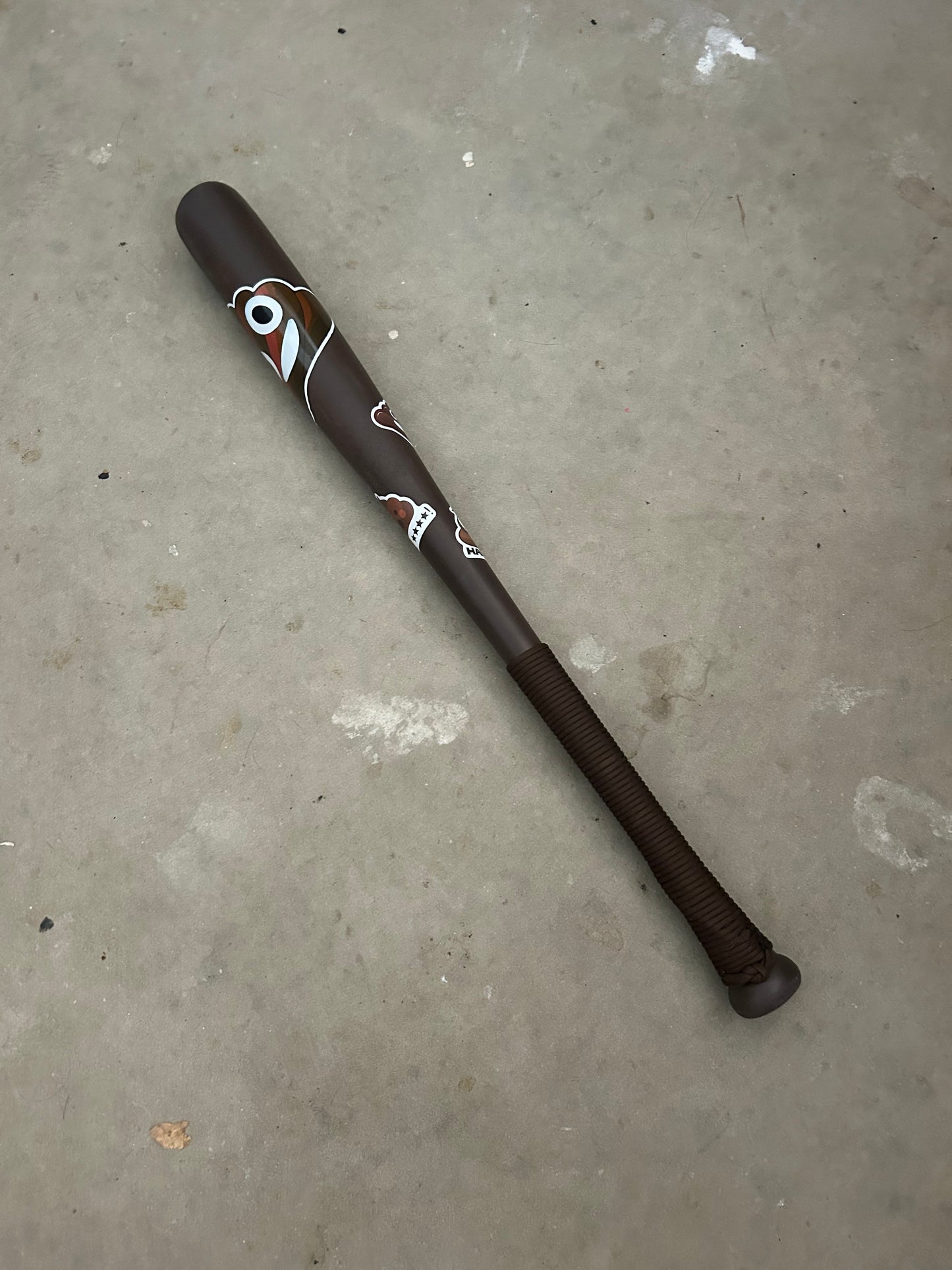 Poop Emoji Baseball Bat - 27 Inches - Maple