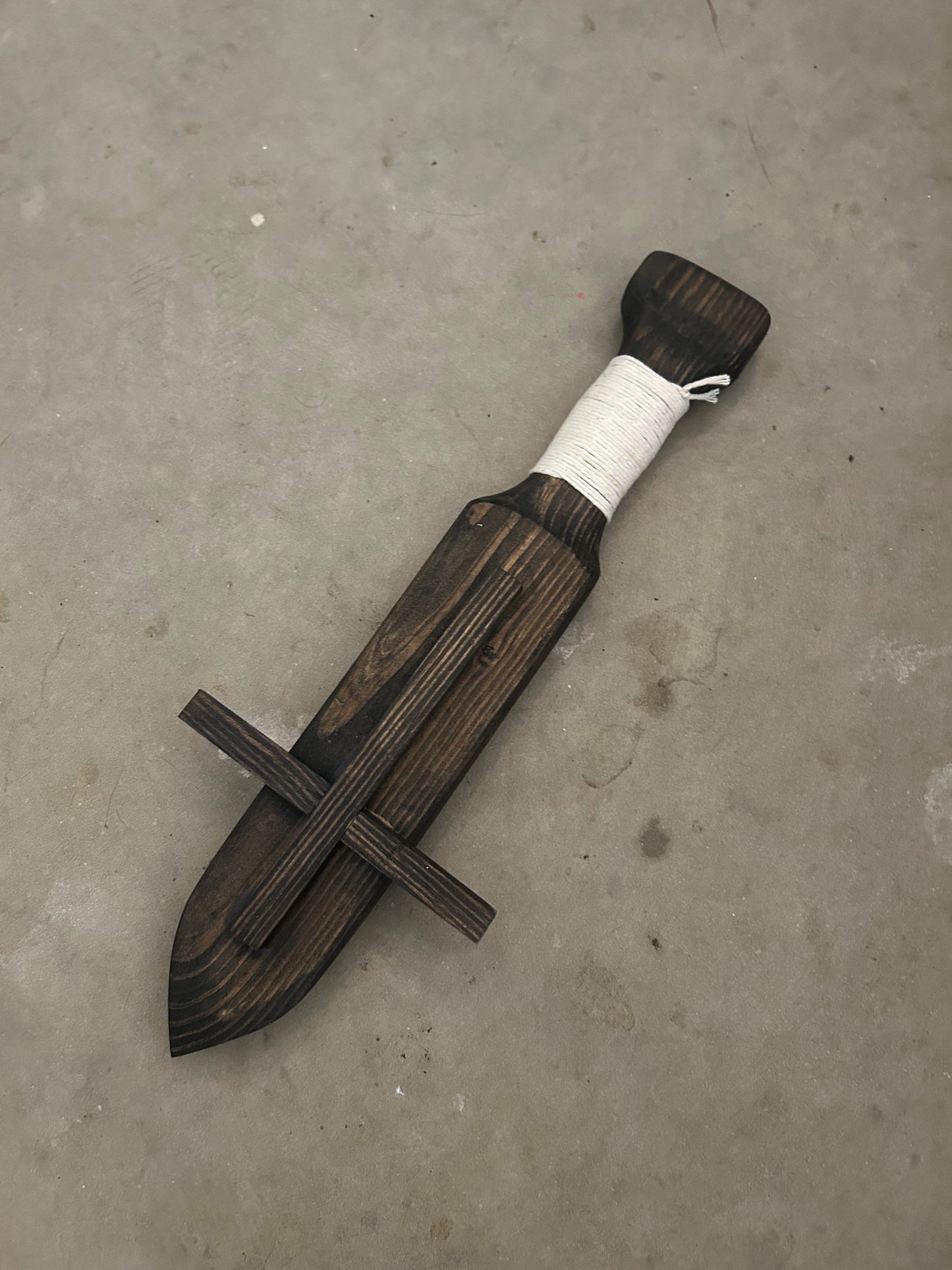 Discounted/Flawed 19th Century Vampire Slayer Hunter Stake Replica with Attached Cross (inverted)