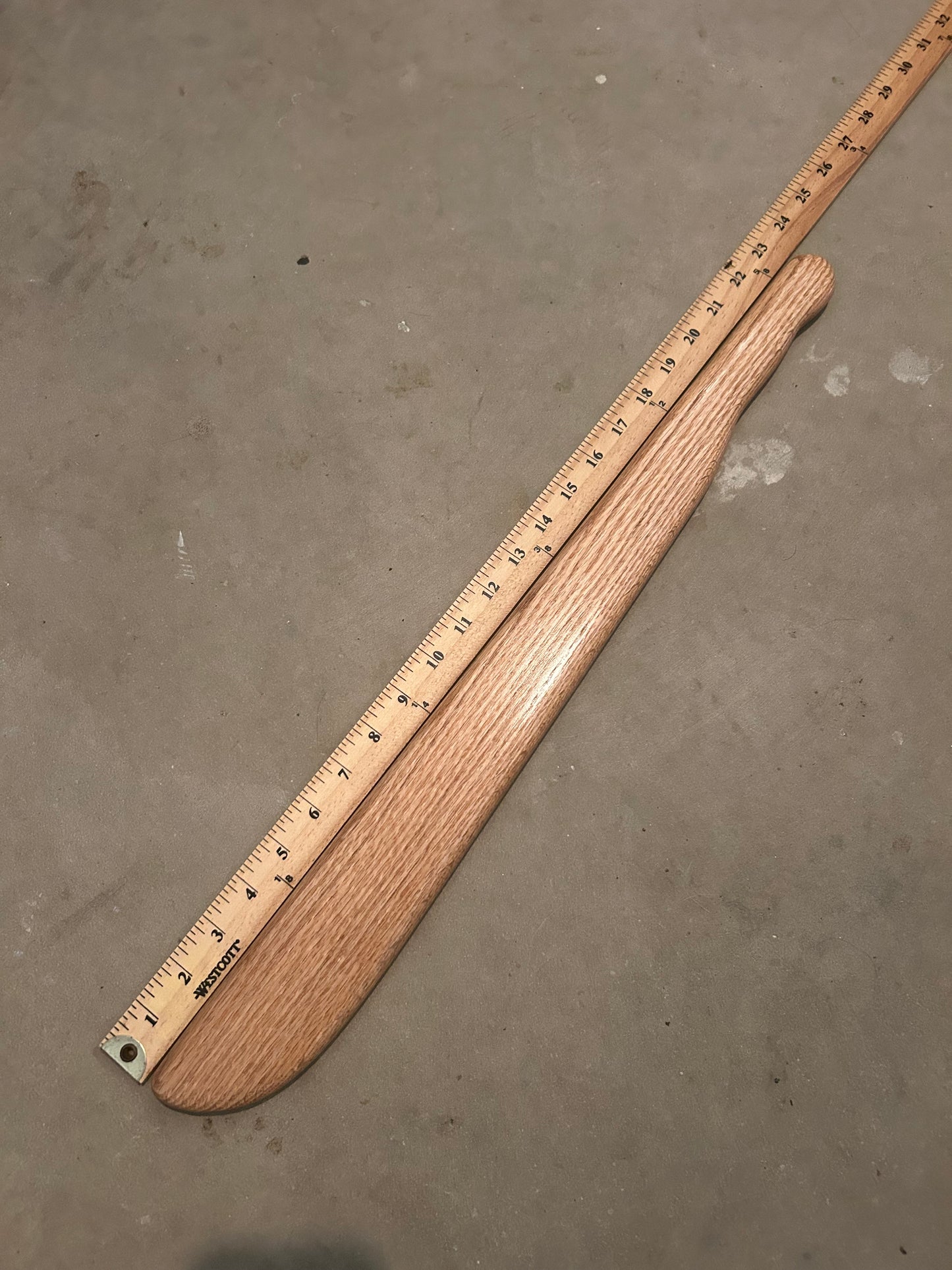 Handmade Wood Machete Waster Practice for Silat, Kali, Escrima - Red Oak - 23 Inches