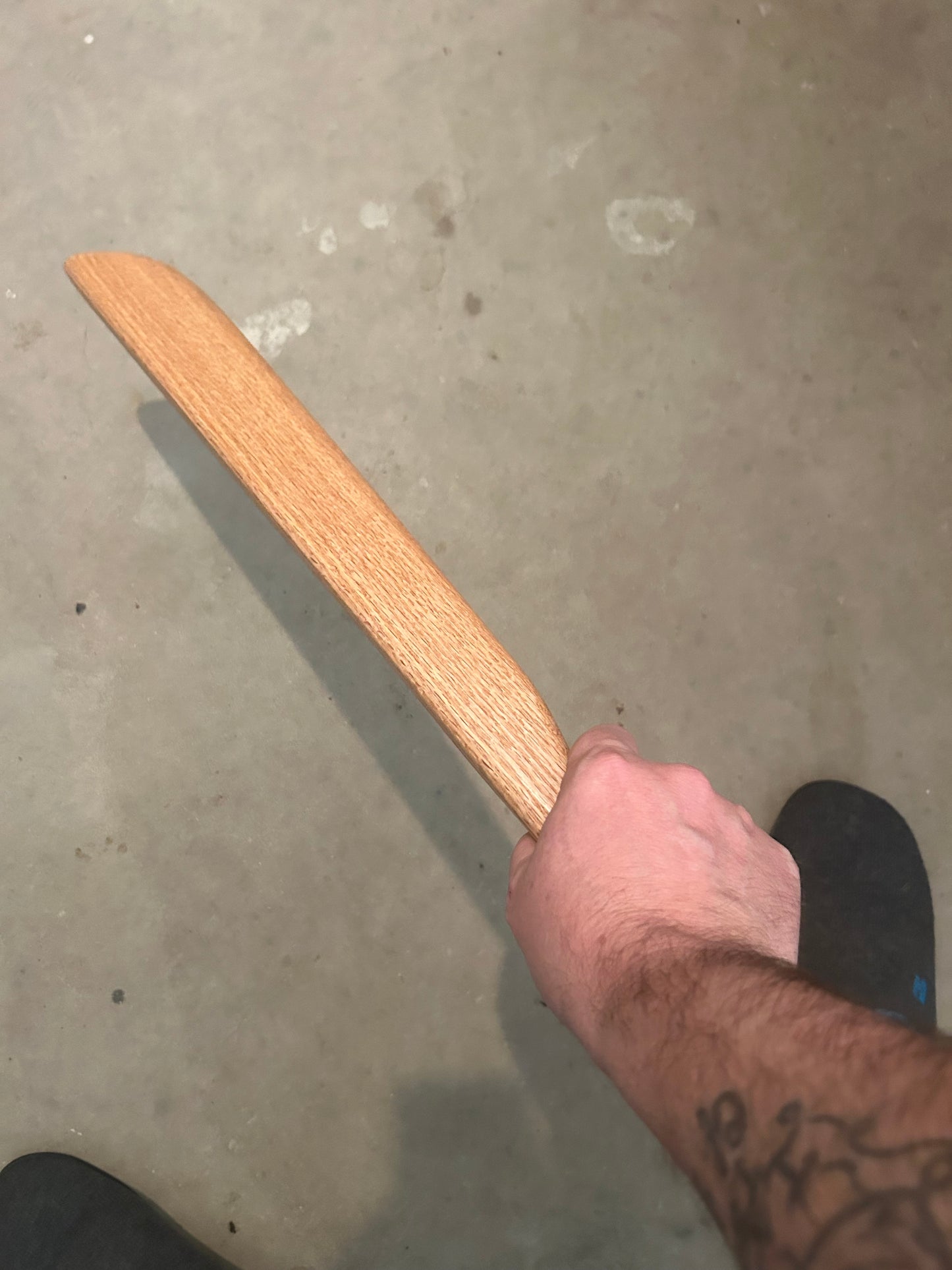 Handmade Wood Machete Waster Practice for Silat, Kali, Escrima - Red Oak - 23 Inches