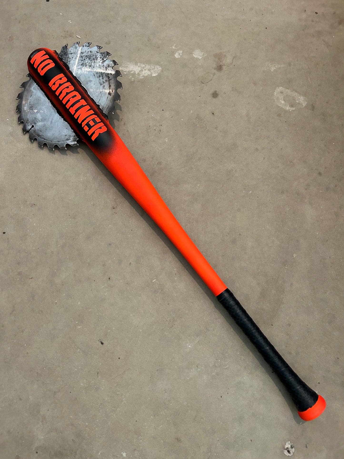 NO BRAINER Zombie Apocalypse Axe Bat w/ Saw Blade - 34 Inches